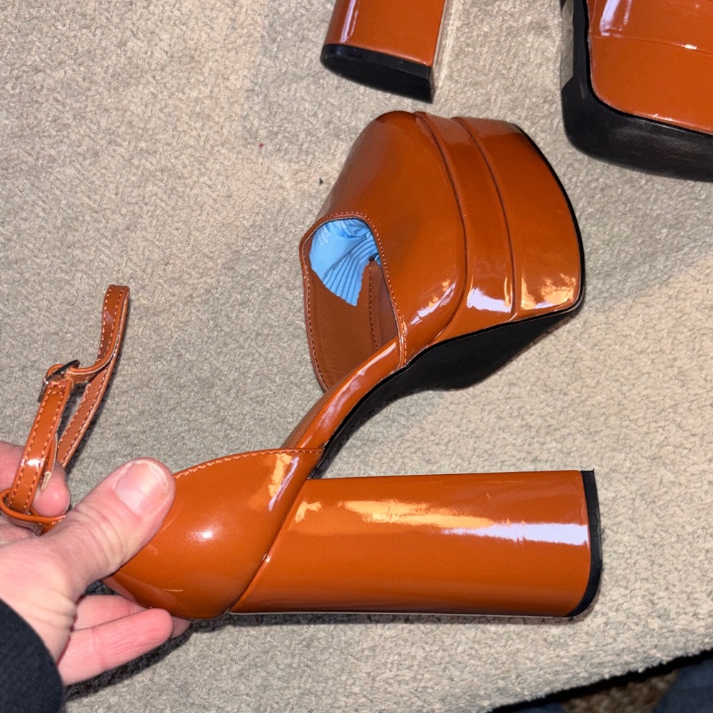 SheIN Bold Orange Platform Shoes - Picture 3 of 10
